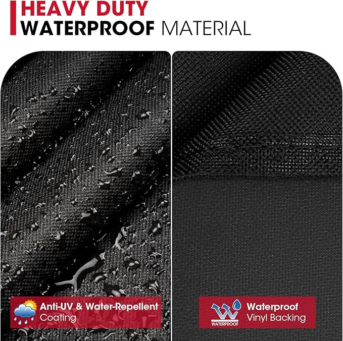 Unicook Outdoor Large Grill Cover 70 Inch, Heavy Duty Waterproof Gas Grill Cover for Outside, Fade Resistant Durable BBQ Protector, All Weather Protection for Backyard BBQs, Black