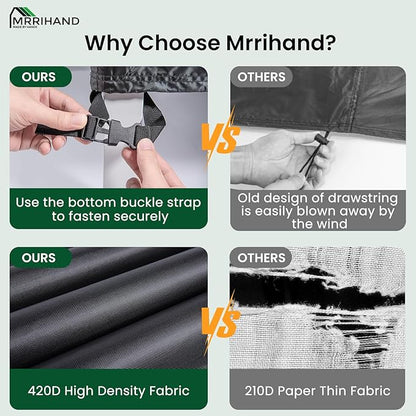 Mrrihand Chaise Lounge Cover, Patio Furniture Covers, Patio Lounge Chair Cover Waterproof and UV Resistant, Oxford Heavy Duty Outdoor Furniture Covers with Air Vent 2 Pack - 68L x 30W x 30H inch