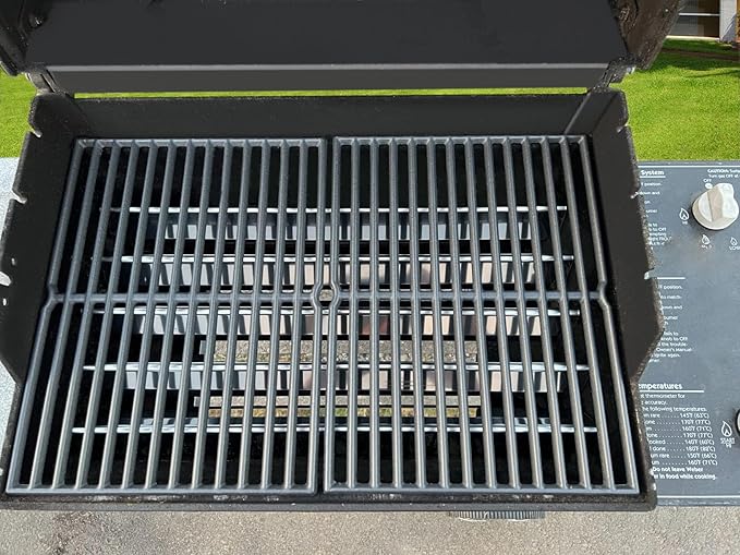 Leship 15 inch Grill Grates Replacement for Weber 7522 Spirit E/S 200 E/S210 Spirit 500 Genesis Silver A, Cast Iron Cooking Grid for 7523 7521 65904 65905 (15 x 11 1/4) 2PCS