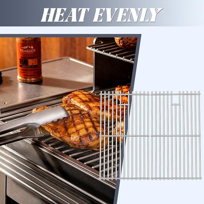 Cooking Grates for Traeger Westwood XL TFB82YLJU Pellet Smoker Grill Parts | Westwood XL Grill Replacement Part Smoker Accessories Heavy-duty Stainless Steel Grid Backyard BBQ Rack (2-Pack)