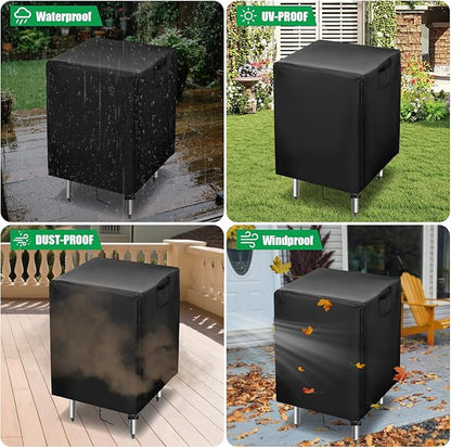 Outdoor Prep Table Cover, 24 Inch Waterproof Stainless Steel Prep Cart Table Cover, Patio kitchen Grill Bbq Food Prep Table Cover - 24 x 18 x 34 Inch