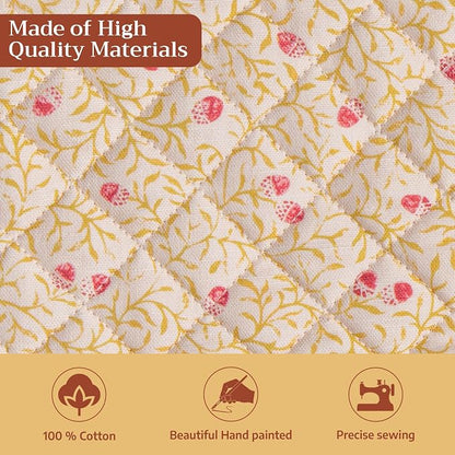 Maison d' Hermine Pot Holders 100% Cotton Potholders (8" x 8", Pack of 2) | Heat Resistant Hot Pads with Loop BBQ Cooking Baking Hotel Kitchen Handling Hot Pans Thanksgiving Christmas - Carpo