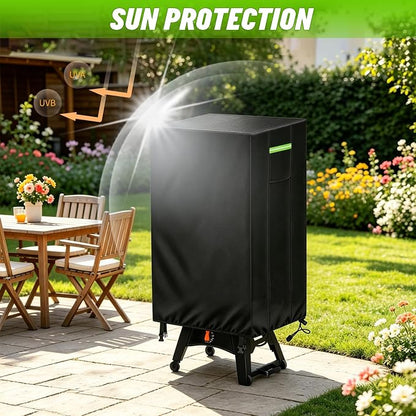 420D Vertical Smoker Cover Fit for Pit Boss Series 3, 23x22x47in | PU Coating, Waterproof Buckle, Bottom Drawstring,Waterproof Grill BBQ Cover Outdoor with Buckle