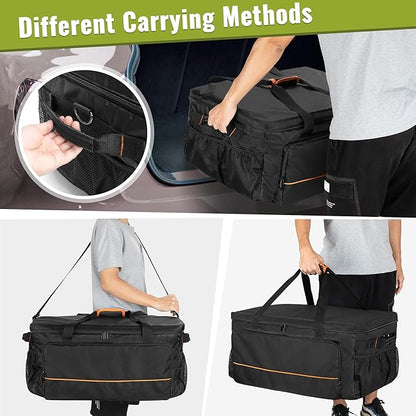 HODRANT Grill Carry Case Compatible with Char-Broil Grill2Go X200 Portable Propane Gas Grill, 1-Burner Grill Cover Bag with Multi Storage Pockets for Outdoor Grill Tools & Accessories, Only Bag
