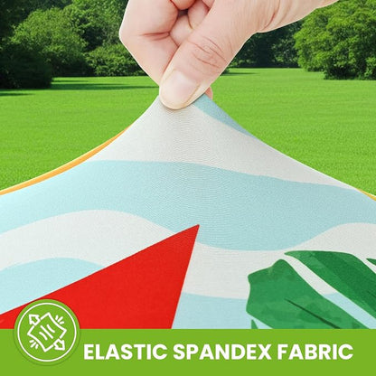 Smiry Spandex Fitted Tablecloth for 6 Foot Rectangle Tables, Washable Picnic Table Cover with Elastic, Stretch Reusable Table Cloth for Outdoor, Camping, Dining & Kitchen (Watermelon, 30"x72")