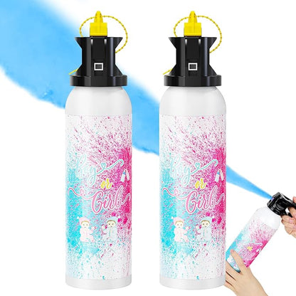 Large Gender Reveal Fire Extinguisher: 2 Packs Gender Reveal Ideas Only for Baby Boy with 100% Biodegragable for Gender Reveal Decorations - (Blue)