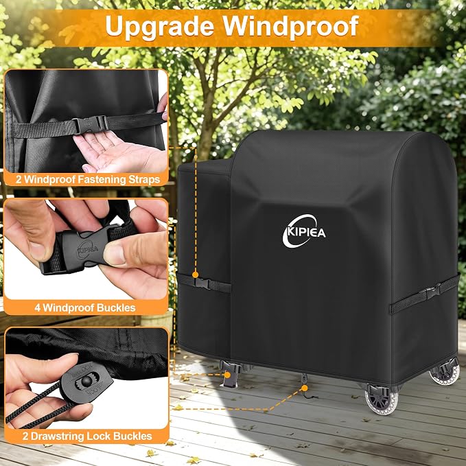 600D Pellet Grill Cover for Pit Boss 700FB, Classic 700, and Pro 600 Series, Waterproof BBQ Smoker Cover, UV Resistant