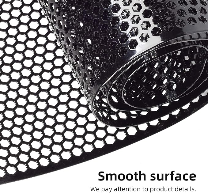 AggAuto Universal 40"x13" Car Grill Mesh Honeycomb 6mm Spacing 2mm Black | Aluminum Alloy Automotive Grille Insert Bumper, One of the Most Multifunctional Shape Grids 100x33cm