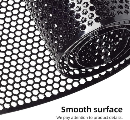 AggAuto Universal 40"x13" Car Grill Mesh Honeycomb 6mm Spacing 2mm Black | Aluminum Alloy Automotive Grille Insert Bumper, One of the Most Multifunctional Shape Grids 100x33cm