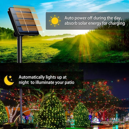 SyouHome Solar String Lights Outdoor, 6 Pack 600 LED Solar Christmas Lights | 236FT, 8 Modes, Auto ON/OFF, Memory Function, Multicolor Waterproof Outdoor Light for Garden, Patio, Balcony, Christmas Decor