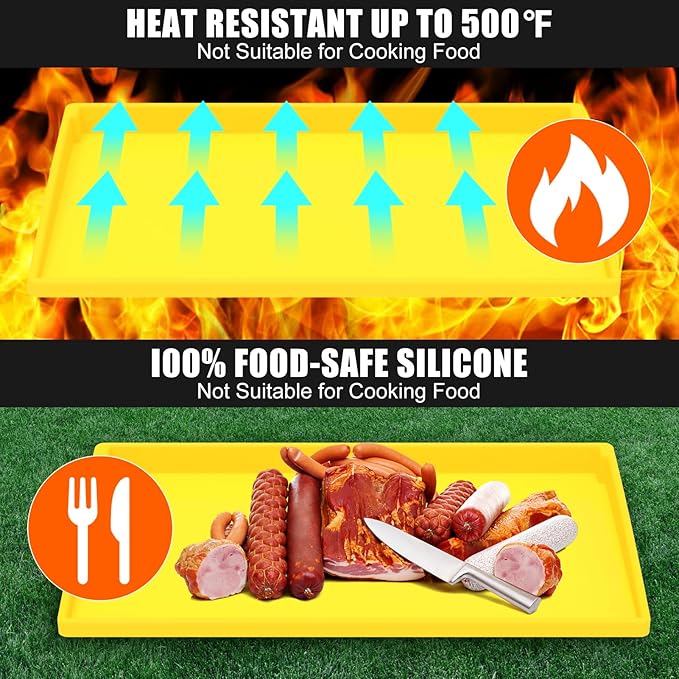 Silicone Griddle Mat Cover for Blackstone - 28 Inch True All-Encompassing Coverage Heavy Duty Food Grade Grill Buddy Mat, All Season Cooking Surface Protective Cover
