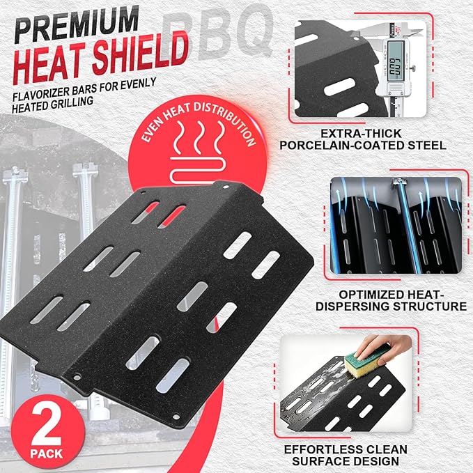 Genesis 300 310 Grill Parts Kit for Weber Genesis E330 E310 S310 E320 S330 S320 EP330 EP310 Parts, Genesis Burner Tube 7621 Flavorizer Bars Heat Deflector Porcelain Steel Grill Parts, 7622 62752