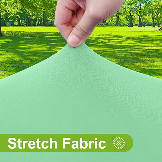 Smiry Round Spandex Tablecloth, Elastic Fitted Washable Tablecloths for 45"-56" Tables, Waterpoof Stretch Picnic Table Cover for Dining, Indoor and Outdoor, Green