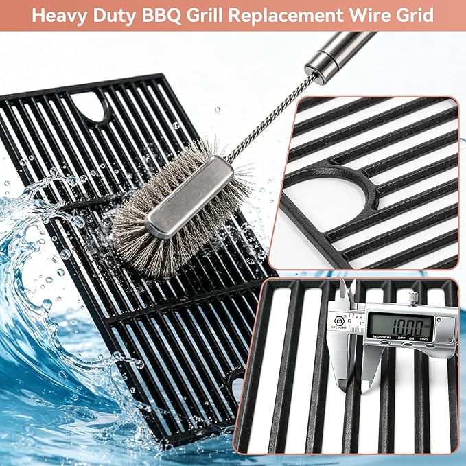 Replacement Parts Kit for Nexgrill 720-0888 720-0888N 720-0888A 720-0830H Gas Grill, Cast Iron Cooking Grates, Burners Heat Plates & Igniters for Nexgrill 4 & 5 Burner Grill Replacement Parts