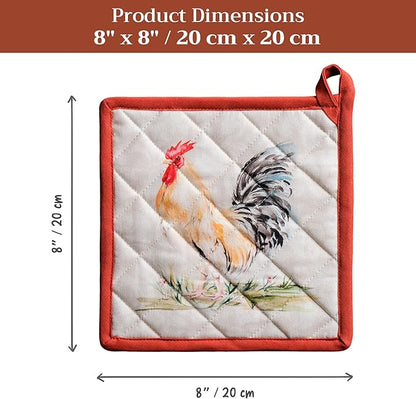 Maison d' Hermine Campagne 100% Cotton Pot Holder, 8 - inch by 8 - inch.