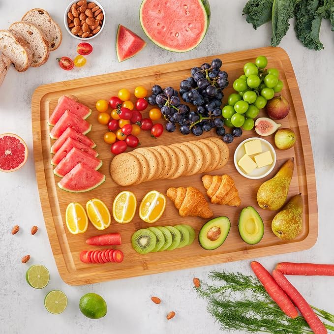 36 x 24 Extra Large Cutting Board, 4XL Extra Large Chopping Boards for Kitchen - Meat Cutting Board for BBQ - Turkey Carving Board - Extra Large Charcuterie Boards with Juice Groove