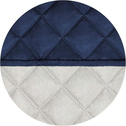 PureFit Reversible Quilted Couch Covers for Dogs Sofa Cover 4 Seater 88" | Navy/Ivory, Water Resistant Couch Protector, Washable Pet Couch Cover with Non Slip and Elastic Straps For Kids