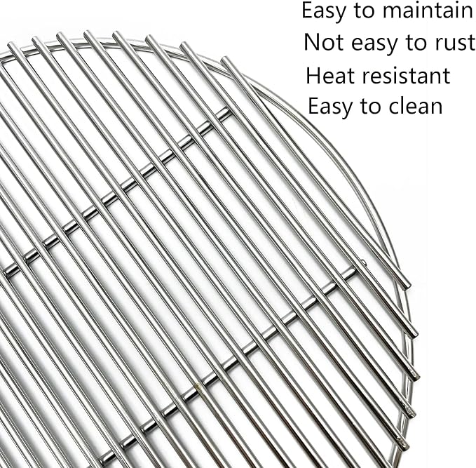 15-1/2" Round Cooking Grids Grates for BGE M, Big Green Egg Medium Charcoal Grill, Brinkmann Cook'N Cajun Electric Gas Vertical Smokers Grill