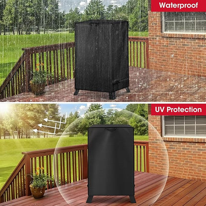 Unicook Electric Smoker Cover for Masterbuilt 40 Inch Smokers, Outdoor Vertical Digital BBQ Cover, Unique Waterproof Vinyl Exterior with Polyester Lining, 28" W x 22" D x 39" H