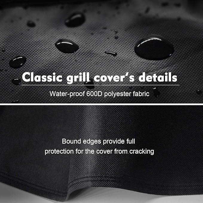 Kingkong 7139 Grill Cover for Weber Spirit II 300 and Spirit 200 Series (with Side Mounted Controls) Gas Grill Including Brush, Tongs and Thermometer