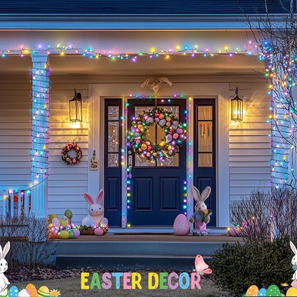 JMEXSUSS 500 LED Easter Christmas Lights Outdoor Indoor | 173ft Multicolor Christmas String Lights, 8 Modes Easter Christmas Tree Lights Plug in for Room Party Christmas Decorations