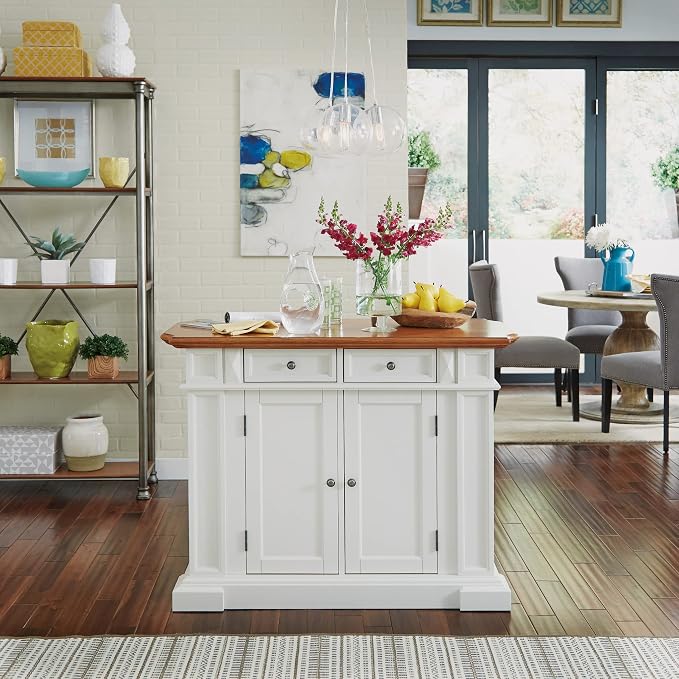 homestyles Americana Off-White Kitchen Island