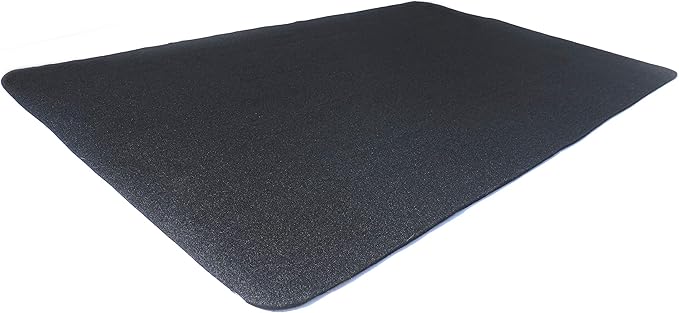 Diversitech Outdoor Gas Grill BBQ Floor Mat 48" x 30" - Absorbant Protection for Decks & Patios, Black