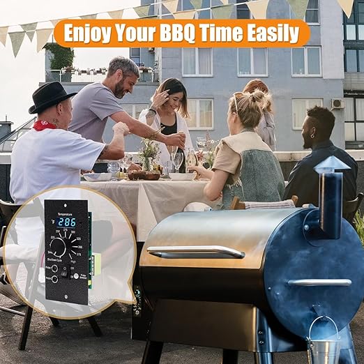 Digital Pro Controller for Traeger Wood Pellet Grills, Replacement Parts Kit BAC365 Thermostat Control Panel with 2PC Waterproof Meat Probe and 7" RTD Temperature Sensor Smoker Accessories