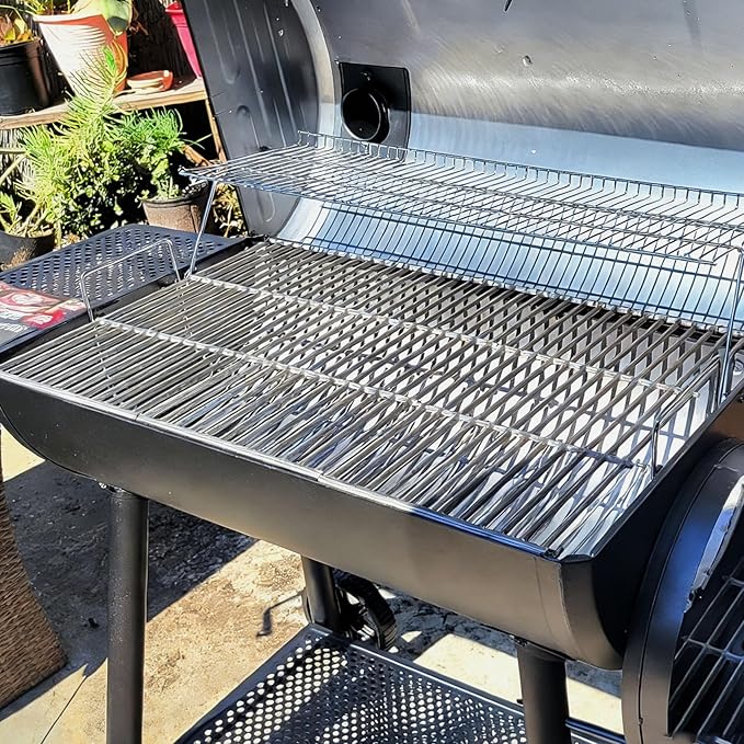 Grill Grates and Ash Pan with Hanger Kits Replacement Parts for Char Griller 1324, 1329, 2727, 2929, 1224, 2828, E1224, 200048, 1321, 2222, 2121 Charcoal Grill, Grill Parts for Charbroil 17302056
