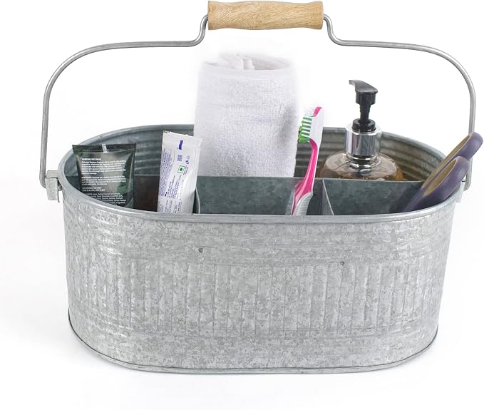 Alpha Living Home Farmhouse Utensils Caddy, Antique Gray, 18.5 x 14.5 x 3 in
