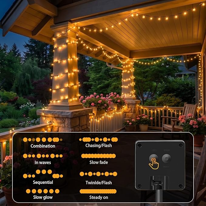SyouHome Solar String Lights Outdoor, 6 Pack 600 LED Solar Christmas Lights | 236FT, 8 Modes, Auto ON/OFF, Memory Function, Warm White Waterproof Outdoor Light for Garden, Patio, Xmas, Balcony, Wedding