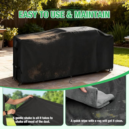 Grill Cover for Blackstone Bronco 28" XL Griddle 2415 | Heavy Duty Waterproof Outdoor griddle cover 85 Inch for 3 Burner Vertical Pellet Smoker Combo 2415-86"L x 25"W x 35"H(Black)
