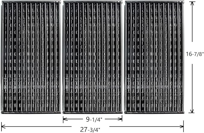 Hongso 16-7/8" X 9-1/4" Emitters Plates Grates G530-B700-W1 G458-0900-w1 for Charbroil 463436814 463436514 463434313 463274016 463274019 463280219 463280419 Tru-Infrared Performance 3 Burners Grills