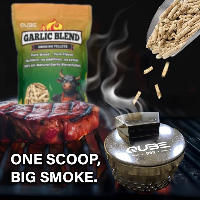 Garlic Blend Smoking Pellets | Bold & Savory BBQ Smoke | Use Less, Taste More | All-Natural Smoking Blend for Grills, Smokers, and Tubes | 2lb Bag