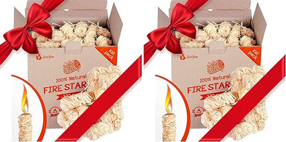 Fire Starters XXL 120 pcs - Firelighters for Indoor and Outdoor Use, Compatible with Solo Stove, Green Egg and Other firepits and BBQs - Box of 100% Waterproof Firestarters (Pack of 2)