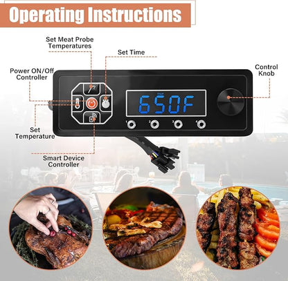 Digital WIFI Control Panel Controller Replacement for Masterbuilt 710 Digital Electric Smoker, 900957 Controller Board Replacement Part for Masterbuilt MB20070924, MB20075726 Electric Smokers
