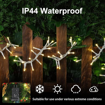 500 LED String Lights - 46ft 500LED Outdoor/Indoor Plug-in Twinkle Fairy Lights with 11 Modes - Warm White