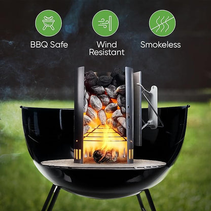Inflame Fire Starters 130 pcs - Fire Starters for Campfires, Charcoal, Grill, BBQ, Fireplace, Chimney, Woodstove - Waterproof, Weather-Resistant - Natural Wood Starters