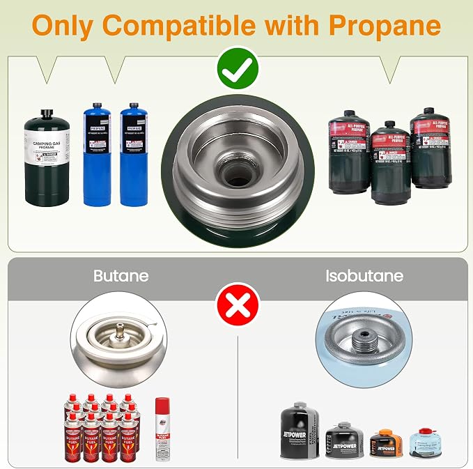 ODSD 2 Burner Camping Stove with Windshield, 20000 BTU Propane Camp Stove, Portable Folding Gas Stove, Camping Essentials Gear Includes Frying Pan, Coffee Stand & Carry Bag, Green