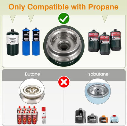 ODSD 2 Burner Camping Stove with Windshield, 20000 BTU Propane Camp Stove, Portable Folding Gas Stove, Camping Essentials Gear Includes Frying Pan, Coffee Stand & Carry Bag, Green