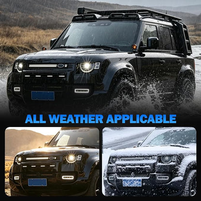 Grill Lights Compatible with Land Rover Defender 90 110 130 2020-2026 Led Front Grill Trim Strips Lighting Compatible with Land Rover Defender Accessories