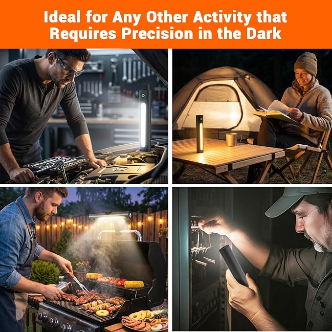 AuntyFey Grill Lights for Outdoor Grill Designed for Blackstone Weber Griddle, Magnetic BBQ Grill Light for Blackstone Griddle Accessories, Magnetic Grill Lights Fathers Day Gift for Men Women Dad Mom