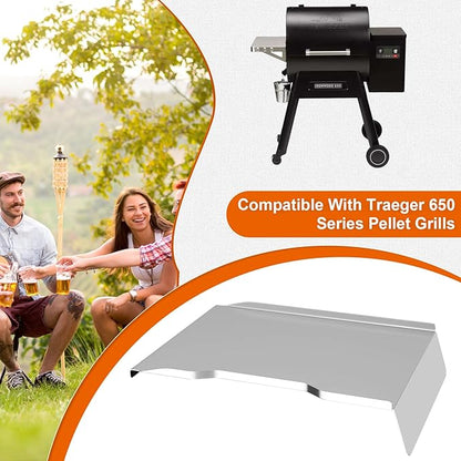 DELSbbq Stainless Steel Drip Pan Replacement for Traeger Ironwood 650 Series, Redland Redland XL Grills, Drip Tray for Traeger KIT0438, Compatible with Traeger Drip Tray Liners BAC506