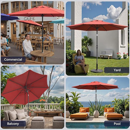 Outdoor Patio Umbrella, 8 Ribs Market Table Umbrella