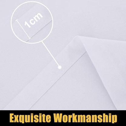 Smiry Rectangle Picnic Table Cloth, Waterproof Elastic Fitted Tablecloths for 5 Foot Tables, Washable Polyester Table Cover for Camping, Indoor and Outdoor (White, 36"x60")
