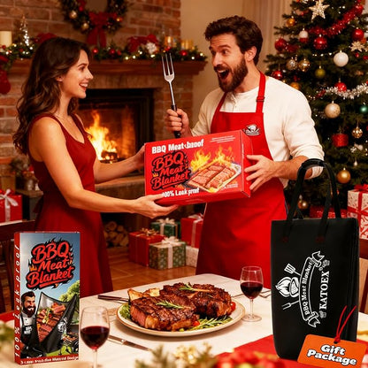 BBQ Blanket for Resting Meat, Smoker Meat Insulated Resting Bag made of Washable Oxford Cloth, Large Brisket Resting Blanket– Gifts for Men, Dad, BBQ Lovers, Christmas Gifts (21in New Black)