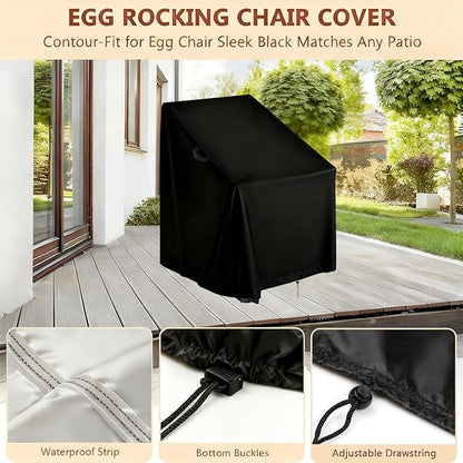High Back Patio Chair Cover,Waterproof Covers for Stackable Dining Chairs,Outdoor Patio Furniture Seating Set Shield (28"W x 36"D x 45"H,1-Pc)
