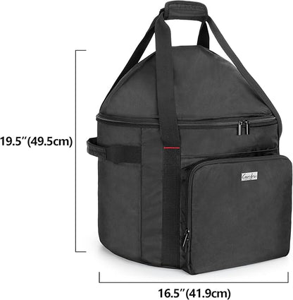 samdew Portable Grill Carry Bag Compatible with Weber Smokey Joe 14-Inch Portable Grill, Grill Cover Compatible with Smokey Joe Premium 14-Inch Grill, with Pocket & Handle, Bag Only (Patented Design)