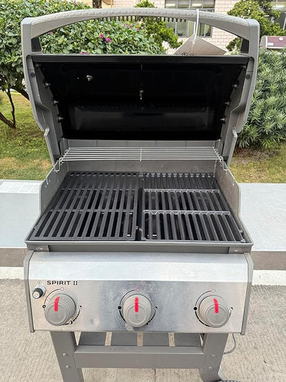 Spirit Grill Parts for Weber GS4 Spirit II/I 300 SER E310 E320 S320 Replacement for Weber GS4 Spirit 2 Accessories Flavorizer Bars 7636 67046 3400302&Webber Grill Grates 7638 7860 7856 Matte Cast Iron