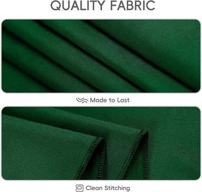 8 Pack Hunter Green Round Tablecloth 90 Inch | For 3Ft-5Ft Round Table, Wrinkle Resistant Table Cloth, Washable Polyester Fabric, For Wedding Party Banquet Buffet Camping
